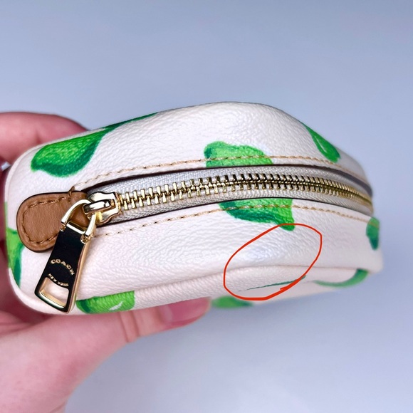 Coach Lime Print Cosmetic Pouch Bag - Picture 6 of 7